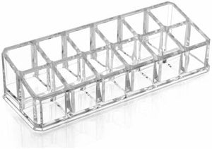 Premium Acrylic 12 section cosmetics makeup organizer (transparent)
