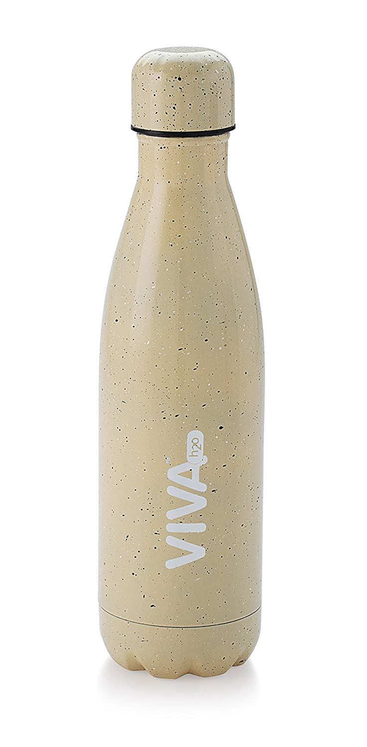 Stainless Steel Water Bottle, Double Wall Vacuum Insulated Travel Mug 100% Leak & Sweat Proof BPA Free, Cold 12 Hrs / Hot 12 Hrs Perfect for Camping, Cycling, Gym, School 500 ML by VIVA h2o