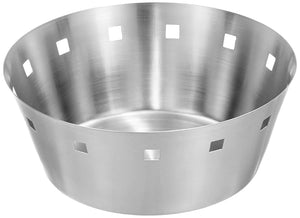 Mosaic Stainless Steel Bread Basket, Silver
