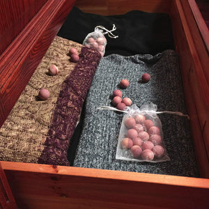 Clofend™ 24 pcs Natural Cedar Wood Clothes Protection Balls Non Toxic Repellent Clothes Wardrobe Closet Blankets Storage Drawer Mildew Mold Moisture Prevention (24 Cedar Balls)