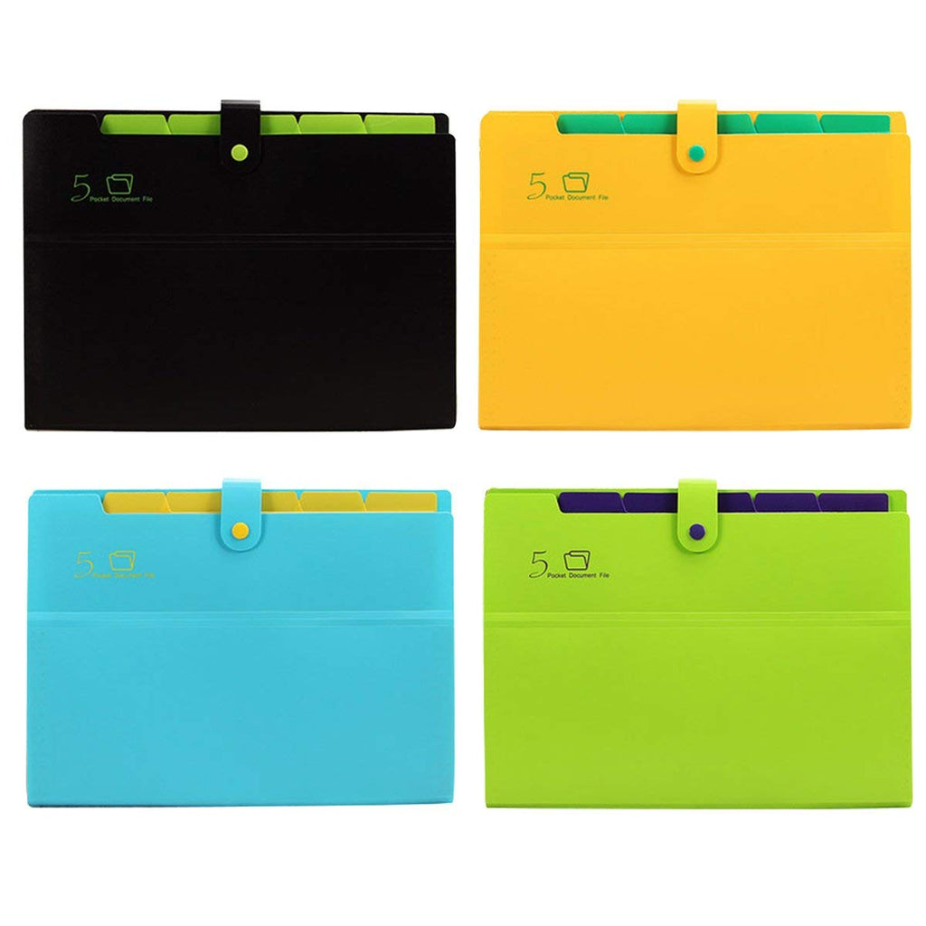 Expanding Document Organizer - 6 pockets (mix colours)