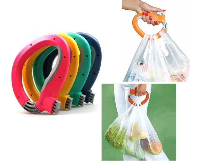 Boxania (Set of 2 ) One Trip Grip Bag Handle Grocery Carrier Holder Carry Multiple Plastic Bags Lock