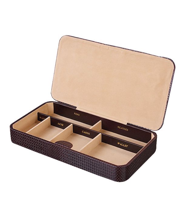 Boxania Pu Leather Pocket Changer Organiser Keys Cards Watch Pen Wallet Glasses Organizer
