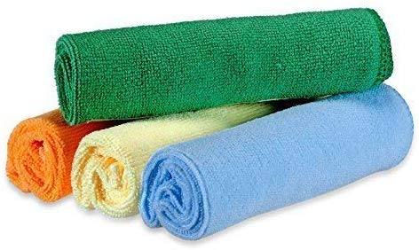 Microfiber Cloth 30x30 cms - Thick Lint & Streak-Free Multipurpose Cloths, Set of 4 pcs