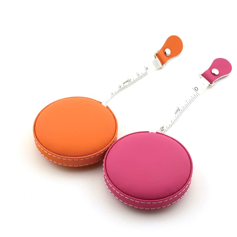 1 pc Colourful Pu Leather Soft Tape Measure for Body Sewing Tailor Cloth Dieting, Retractable Tape Measuring Dual Sided 60 Inch/ 1.5 M