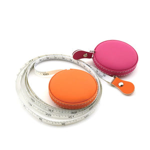 1 pc Colourful Pu Leather Soft Tape Measure for Body Sewing Tailor Cloth Dieting, Retractable Tape Measuring Dual Sided 60 Inch/ 1.5 M