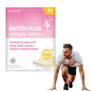 Biotin Plus Topical Patches I Increases hair growth, skin radiance, nail growth and Energy Production I 30 Days Supply