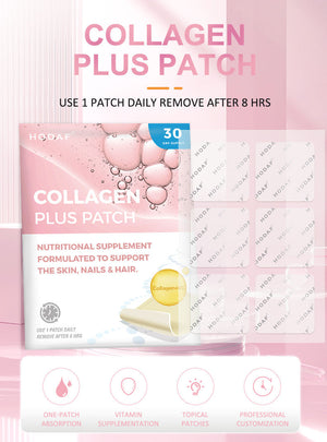 Collagen Plus Topical Patch I Healthy Skin, Hair and Nails I 30 Days Supply