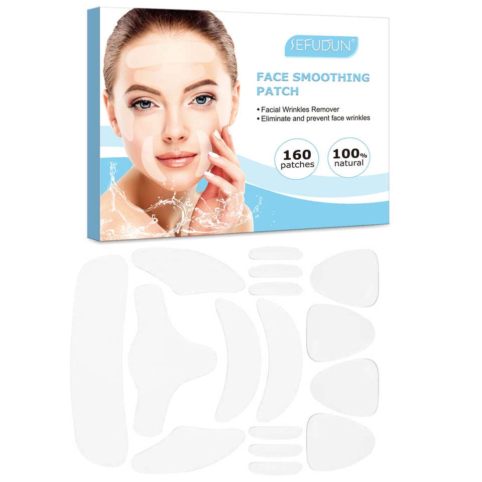 Boxania® 160 PCs Face and Forehead Wrinkle Patches, Face Lift Tape Invisible Patch for Wrinkles, Facial Wrinkle Remover Strips