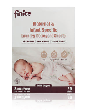 Finice Baby Laundry Detergent Sheets, Organic and Enzymatic, 20 Sheets