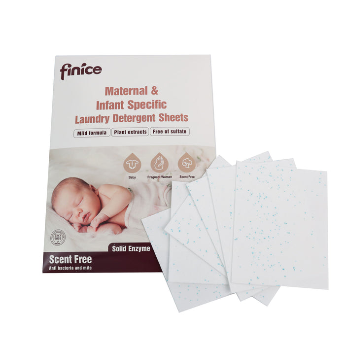 Finice Baby Laundry Detergent Sheets, Organic and Enzymatic, 20 Sheets