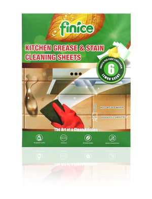 Finice Kitchen Grease & Stain Cleaning Sheets - 6 sheets