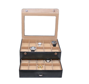 synthetic leather watch storage box