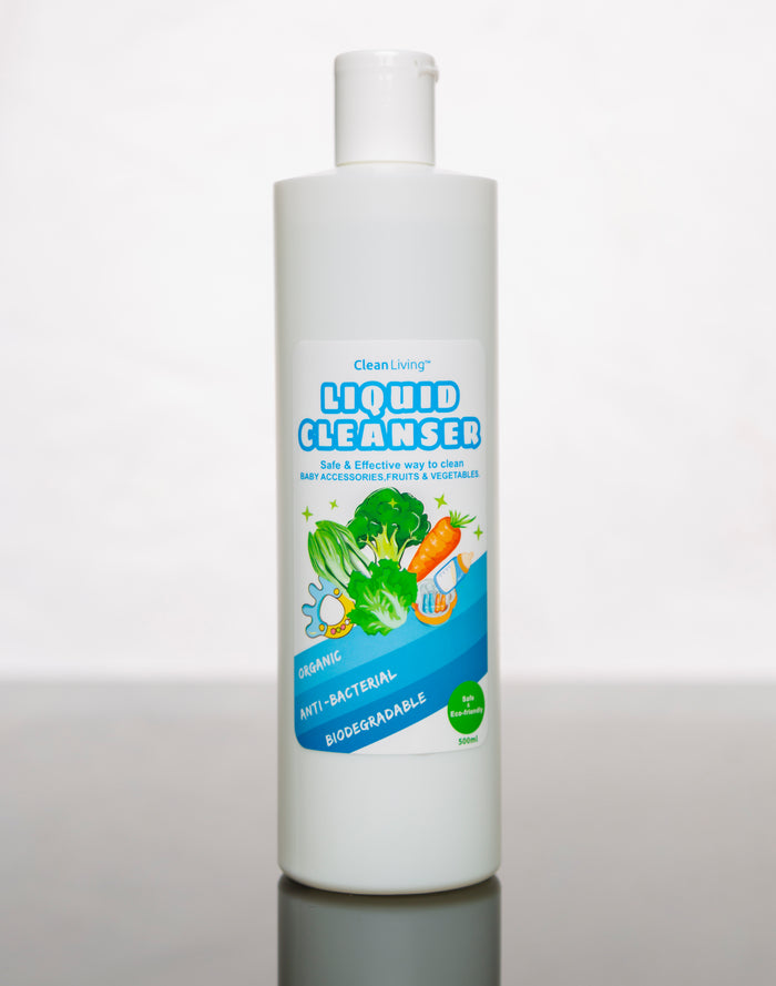 Clean Living ™ Organic Liquid Cleanser, Food Grade, For Baby Accessories,Toys and Veg, Fruits 500ml