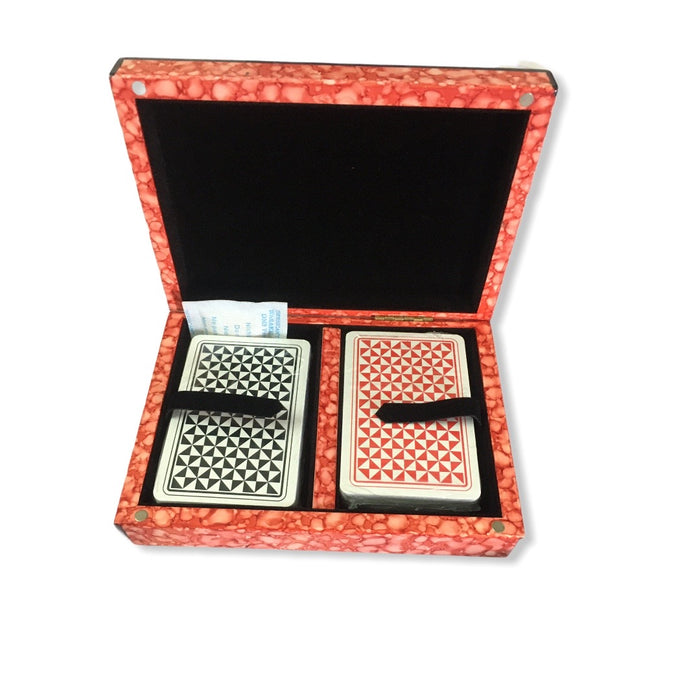 Boxania® Luxury Wooden Cards Box ( Set of 2 cards) Mix colours