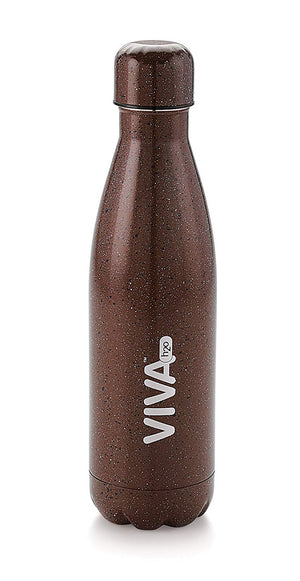 Stainless Steel Water Bottle, Double Wall Vacuum Insulated Travel Mug 100% Leak & Sweat Proof BPA Free, Cold 12 Hrs / Hot 12 Hrs Perfect for Camping, Cycling, Gym, School 500 ML by VIVA h2o
