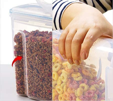clear plastic cereal container