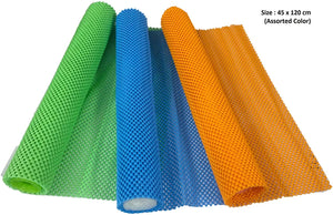 Anti Slip Shelf & Drawer Cushion Grip Liner Mat & Protector - Set of 2 (Each of 45 x 120 cm) - Assorted Colour