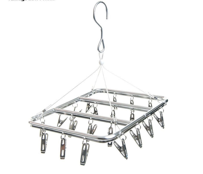 Aluminium Durable Clothes Hanger with 20 Clips
