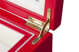 Boxania Glossy Finish Premium Wooden Jewellery Box ( Red )