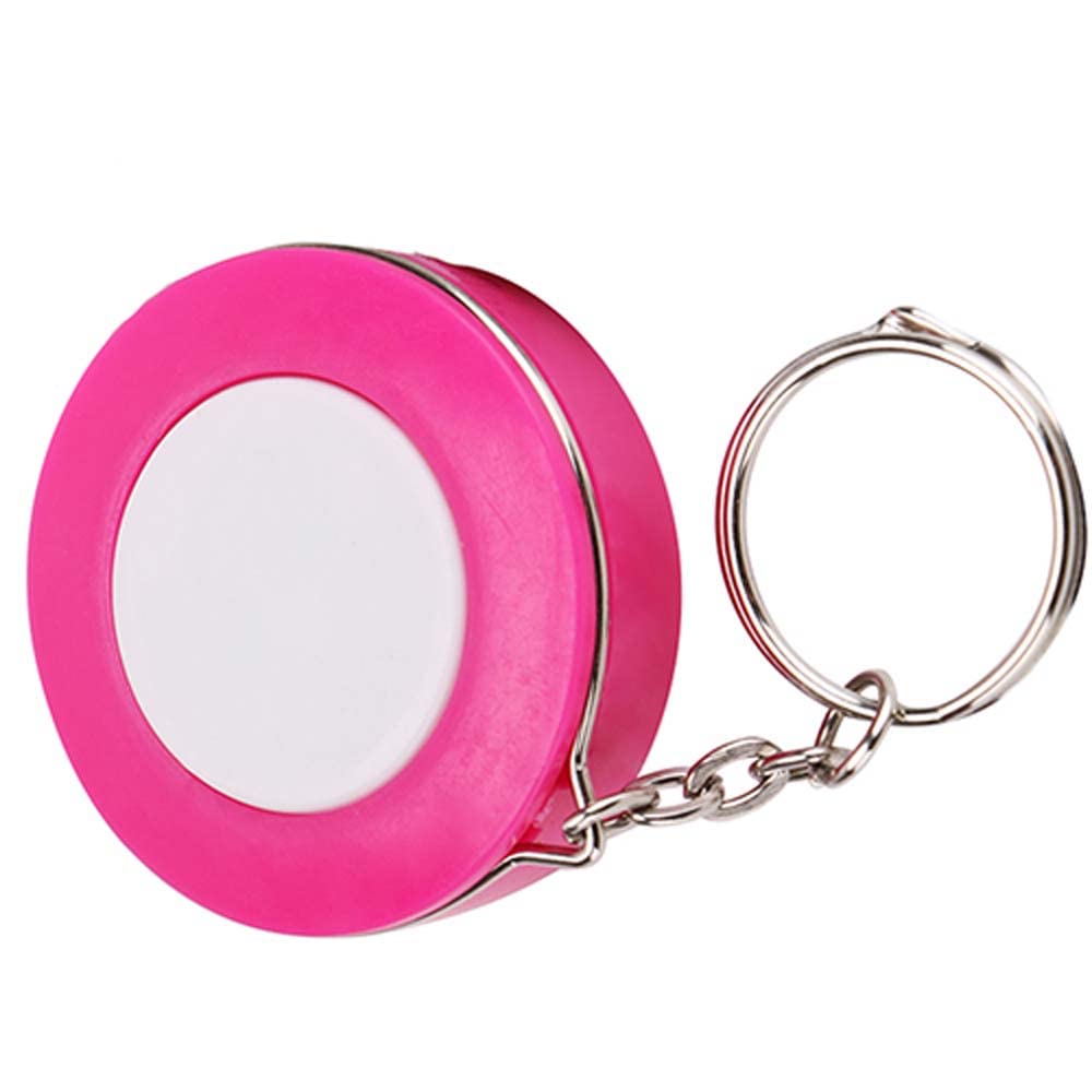1pc Mini Retractable Tape Measure Keychain Tool With Automatic