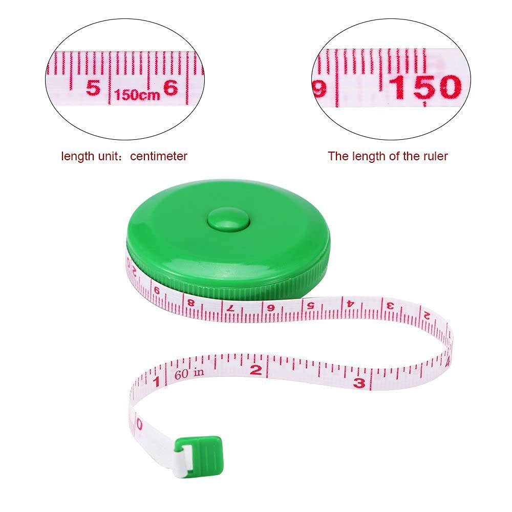 1pc Double-sided Scale Automatic Retractable Mini Soft Tape Measure With  Both Cm And Inches, Plastic, 1.5m
