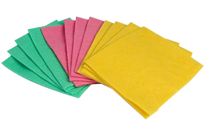 Boxania® OKS Multipurpose Absorbent Cleaning Wipes (Assorted Colours) Set of 12