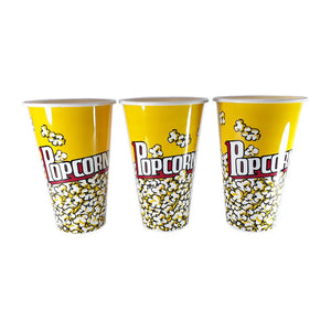 Plastic Popcorn Containers | Microwave Safe | Set of 4 pcs