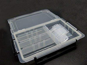 Boxania® Multi-Purpose Transparent Storage box with partition for Jewelry I Pills I Tools I Art & Craft