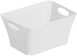 white plastic basket