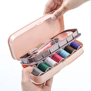 Portable Sewing Set Multi Color Mini Thread Box Kit Sew Tool Quick Repair Sewing Kit ( Random Colour)