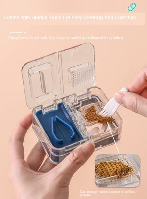 Boxania® Multifunction Tablet Cutter Grinder and Storage Made in JAPAN 3 in 1 Premium Durable Pills Box