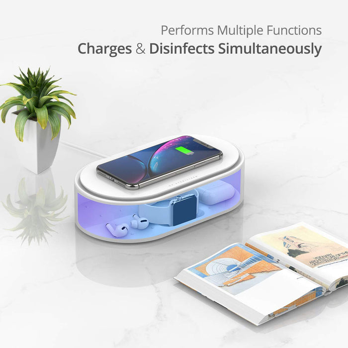 Boxania® Portable Multi-Functional UV Sterilizer with Wireless Charging and aroma-therapy